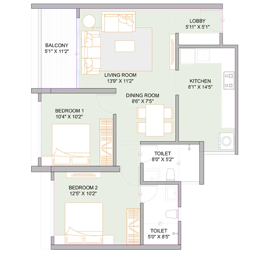 Sukhwani Ambar Wakad 2BHK Image